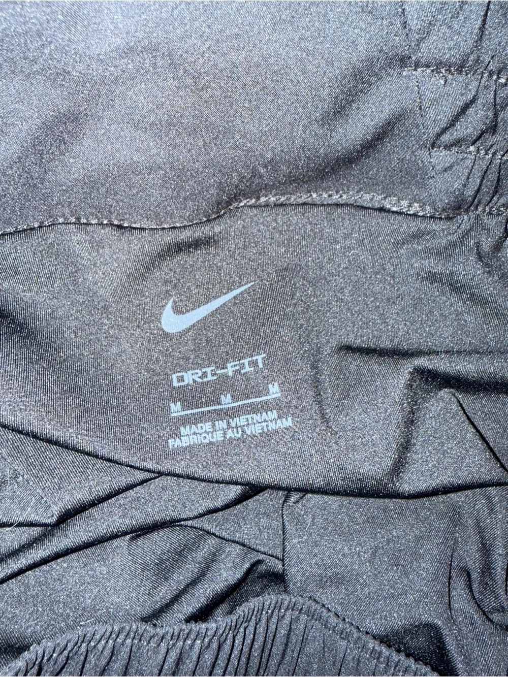 Nike Women’s Black Athletic Running Shorts with White Swoosh